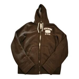 Vintage Abercrombie Fitch Hoodie Sweatshirt Jacket Y2K Muscle Fit Mens Large
